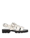 ROSEANNA ROSEANNA WOMAN SANDALS OFF WHITE SIZE 8 LEATHER