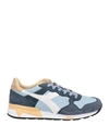 Diadora Heritage Man Sneakers Sky Blue Size 11 Textile Fibers, Leather In Blue
