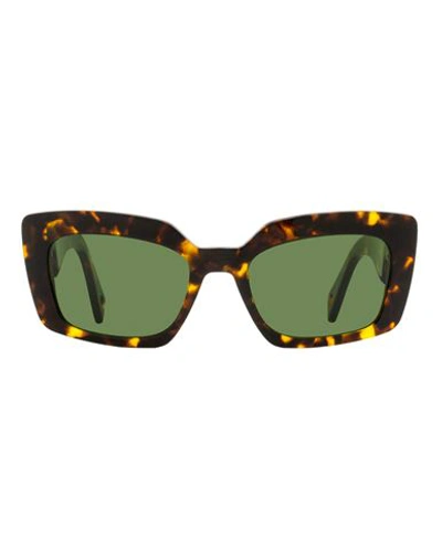 Lanvin Rectangular Lnv615s Sunglasses Woman Sunglasses Brown Size 55 Acetate In Gold