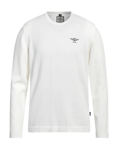 Aeronautica Militare Man Sweater White Size Xxl Cotton