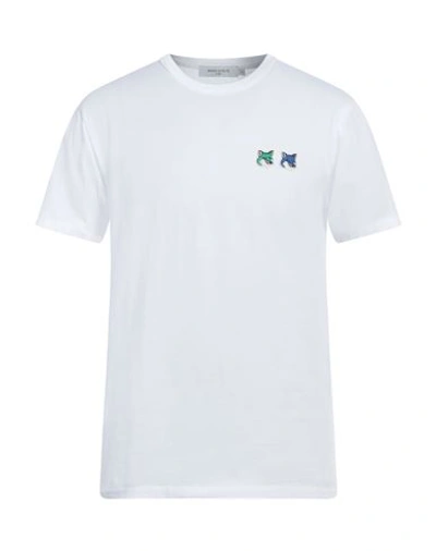 Maison Kitsuné Man T-shirt White Size Xxl Cotton