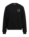 Trussardi Man Sweatshirt Black Size M Cotton, Elastane