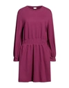 Rebel Queen Woman Mini Dress Magenta Size L Cotton