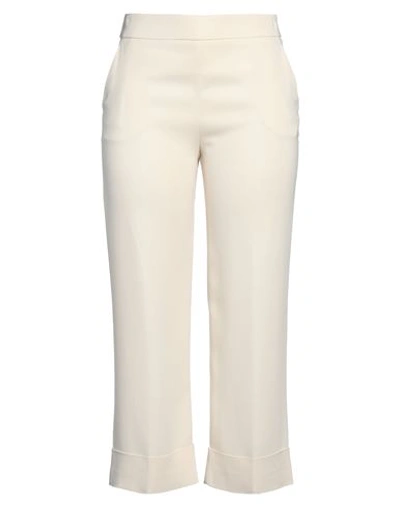 Peserico Woman Pants Cream Size 8 Viscose, Elastane In White