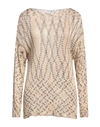 Fabrication Général Paris Woman Sweater Beige Size Onesize Cotton, Acrylic In Beige