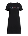 Armani Exchange Woman Mini Dress Black Size Xl Cotton