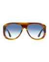 Victoria Beckham Navigator Vb141s Sunglasses Woman Sunglasses Brown Size 56 Acetate In Multi