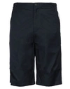Maharishi Man Shorts & Bermuda Shorts Navy Blue Size L Organic Cotton, Recycled Polyester