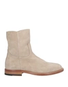ALEXANDER HOTTO ALEXANDER HOTTO WOMAN ANKLE BOOTS BEIGE SIZE 7 LEATHER