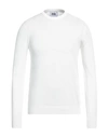Alpha Studio Man Sweater Ivory Size 42 Cotton In White