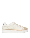 Voile Blanche Man Sneakers Off White Size 10 Calfskin, Jute In Off White
