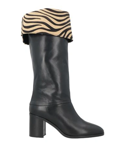 Alessandra Peluso Woman Boot Black Size 7 Leather