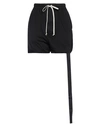 RICK OWENS DRKSHDW DRKSHDW BY RICK OWENS WOMAN SHORTS & BERMUDA SHORTS BLACK SIZE M COTTON, ELASTANE