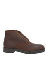 Hudson Man Ankle Boots Dark Brown Size 9 Leather