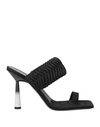 Gia Rhw Gia / Rhw Woman Thong Sandal Black Size 6 Textile Fibers
