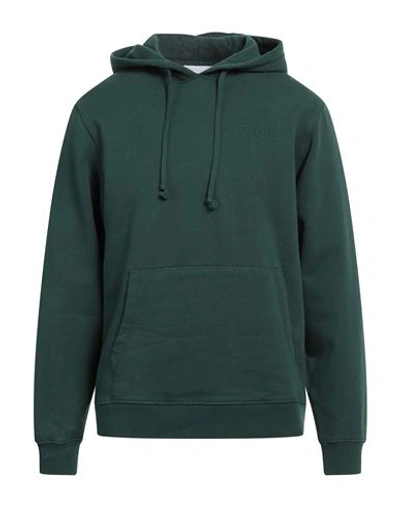 Palmes Man Sweatshirt Dark Green Size M Organic Cotton, Recycled Cotton