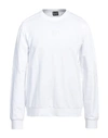 Ea7 Man Sweatshirt White Size 3xl Cotton, Elastane