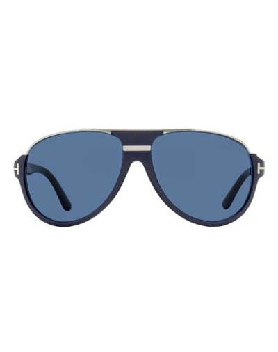 Tom Ford Dimitry Tf334 Sunglasses Man Sunglasses Grey Size 59 Metal, Acetate In Blue
