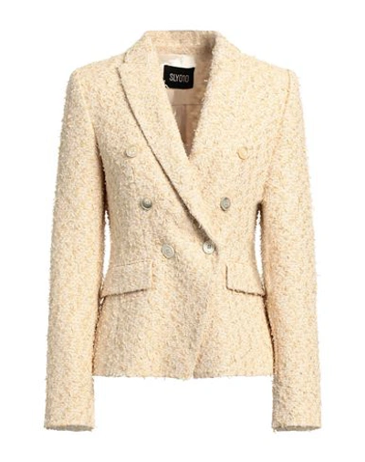 Sly010 Woman Blazer Beige Size 14 Recycled Polyamide, Recycled Cotton, Synthetic Fibers, Recycled Po