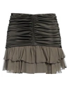 Blumarine Woman Mini Skirt Dark Green Size 8 Viscose In Green