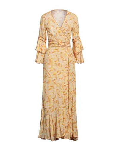 Poupette St Barth Woman Maxi Dress Yellow Size L Viscose