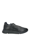 Harmont & Blaine Man Lace-up Shoes Midnight Blue Size 9 Soft Leather In Black