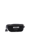 MOSCHINO FABRIC AND LEATHER WAISTBAG