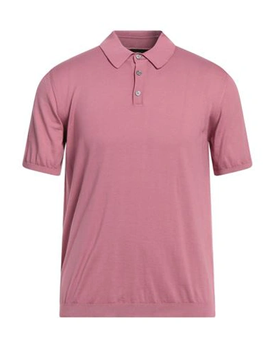 Roberto Collina Man Sweater Pastel Pink Size 46 Cotton