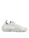 Lanvin Flash-x Mesh Upper Sneakers With Textured Panels In White