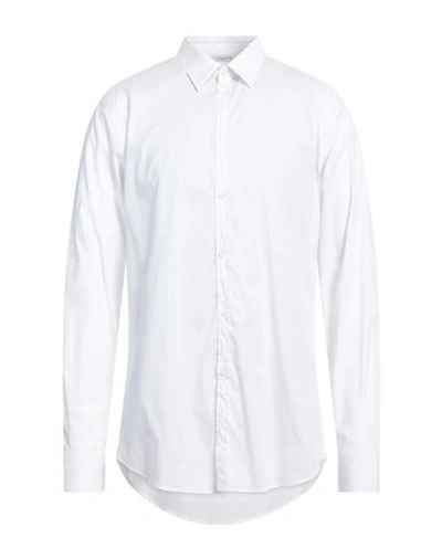 Paolo Pecora Man Shirt White Size 17 ½ Cotton, Elastane