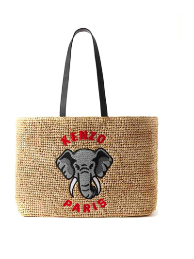 KENZO RAFIA TOTE