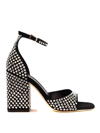 Paris Texas Holly Fiona Crystal Ankle-strap Sandals In Black