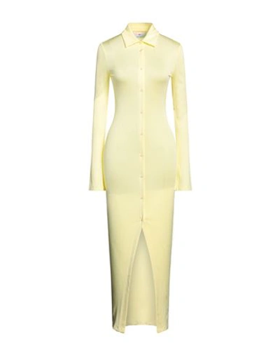 Chiara Ferragni Woman Maxi Dress Yellow Size L Viscose, Elastane