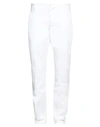 Crossley Man Pants White Size 38 Cotton, Elastane