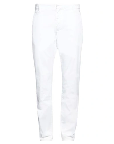 Crossley Man Pants White Size 38 Cotton, Elastane