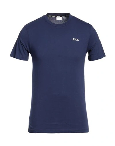 Fila Man T-shirt Navy Blue Size S Cotton
