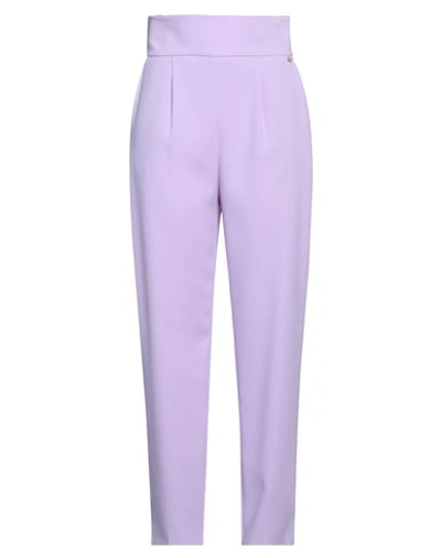 Rebel Queen Woman Pants Lilac Size 6 Polyester, Elastane In Purple