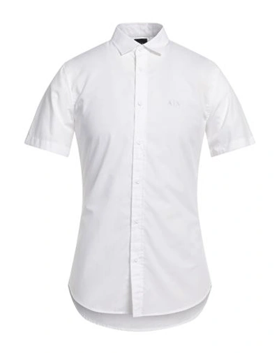Armani Exchange Man Shirt White Size Xl Cotton In White