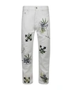 OFF-WHITE OFF-WHITE WEED SKATE FIT JEANS MAN JEANS WHITE SIZE 33 COTTON