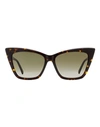 Jimmy Choo Cat Eye Lucine Sunglasses Woman Sunglasses Brown Size 55 Acetate In Brown