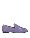 BIBI LOU BIBI LOU WOMAN LOAFERS MAUVE SIZE 8 TEXTILE FIBERS