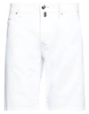 TRAMAROSSA TRAMAROSSA MAN SHORTS & BERMUDA SHORTS WHITE SIZE 35 COTTON, ELASTANE