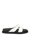 NORA BARTH NORA BARTH WOMAN SANDALS WHITE SIZE 8 LEATHER