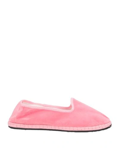 Le Papù Woman Loafers Pink Size 5 Textile Fibers