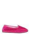 Le Papù Woman Loafers Fuchsia Size 11 Textile Fibers In Pink