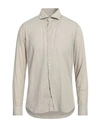 Mastricamiciai Man Shirt Beige Size 16 ½ Cotton, Elastane