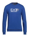 EA7 EA7 MAN SWEATSHIRT BLUE SIZE 3XL COTTON, ELASTANE