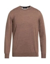 Drumohr Man Sweater Brown Size 40 Merino Wool