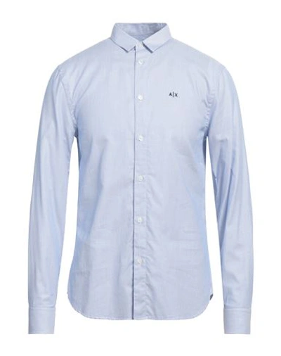 Armani Exchange Man Shirt Light Blue Size Xxl Cotton