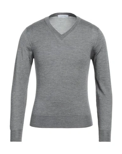 Cruciani Man Sweater Grey Size 44 Cashmere, Silk